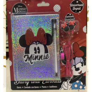 Libreta con audífonos Minnie Mouse